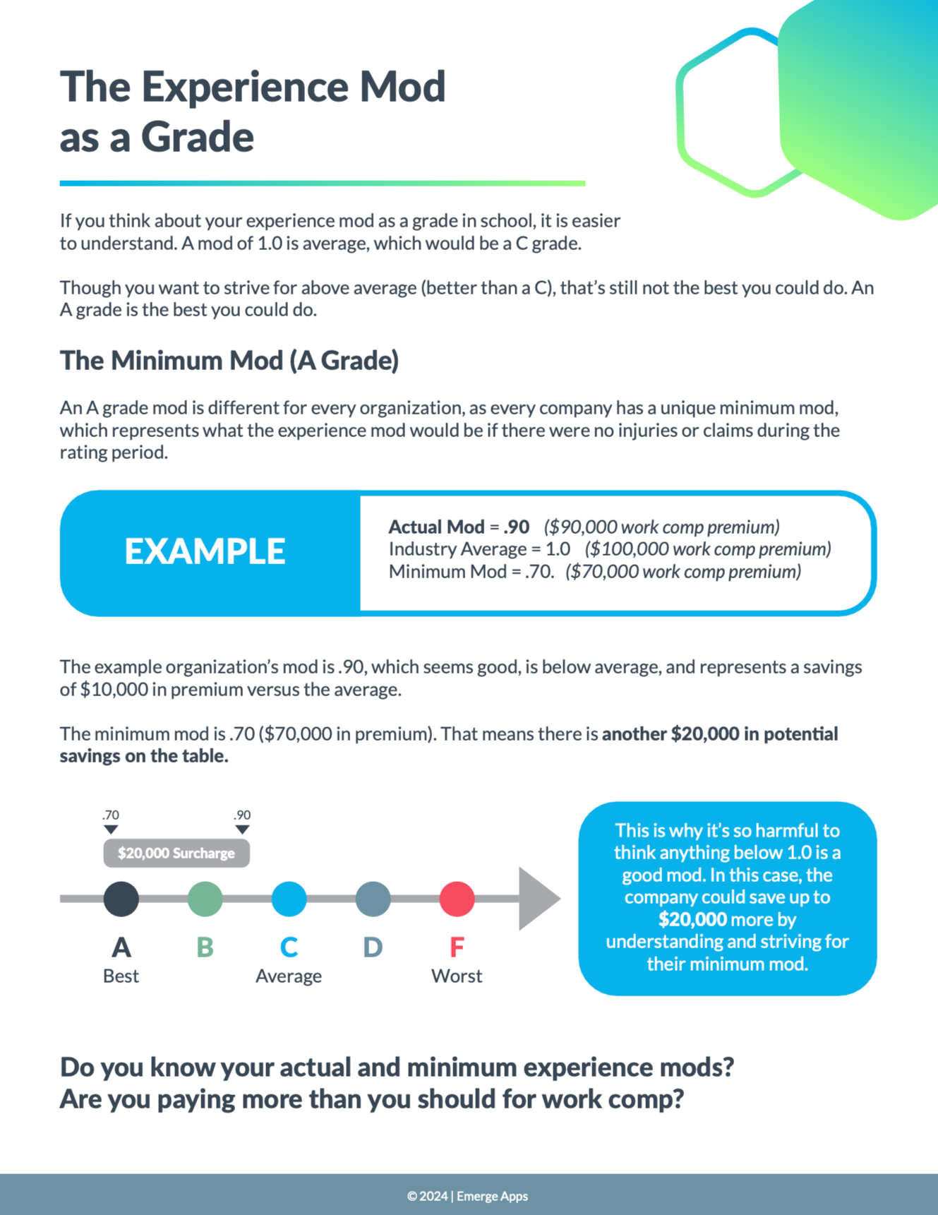 Experience Mod as grade